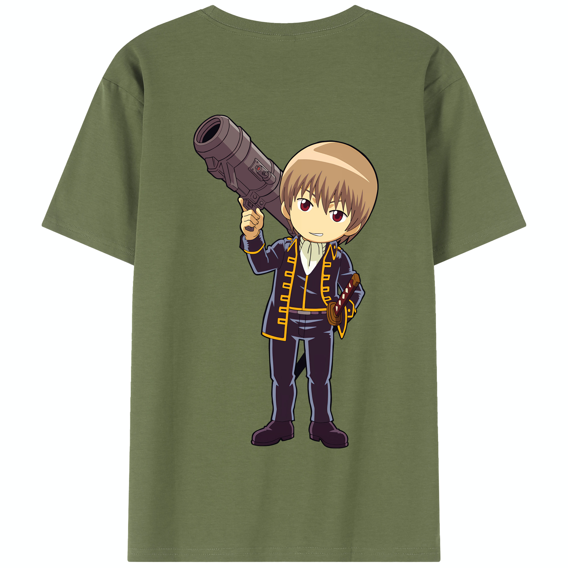 （画像用） ぎんたま 坂田銀時（さかたぎんとき） 神楽 志村新八（しむら しんぱち） GINTAMA Sakata Gintoki Kagura Shimura Shinpachi 綿100％半袖Tシャツ（背面プリント）
